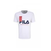 Fila Bomull T-shirt med Fronttryck White, Herr