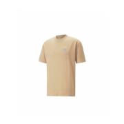 PUMA Grafisk Bomull T-shirt Beige, Herr