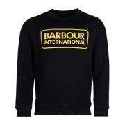 Barbour Logosweatshirt Svart med Raglanärmar Black, Herr