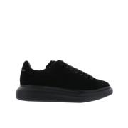 Alexander McQueen Svart Mocka Oversized Sneaker Black, Herr