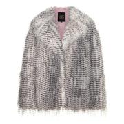 Cesare Gaspari Faux Fur &amp; Shearling Jackets Gray, Dam