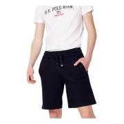 U.S. Polo Assn. Blå Bomullsshorts med Snörning Blue, Herr