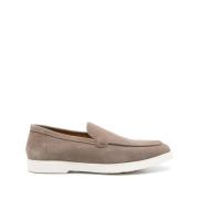 Doucal's Präglad Logotyp Loafers Beige Läder Brown, Herr