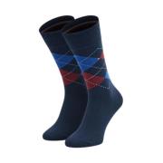 Tommy Hilfiger Argyle Mönstrade Crew Socks Blue, Herr