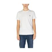 U.S. Polo Assn. Vit Bomull Crew Neck Tee White, Herr