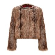 Cesare Gaspari Faux Fur &amp; Shearling Jackets Brown, Dam