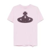 Vivienne Westwood Rosa Spray-Paint Effekt T-shirts och Polos Pink, Her...