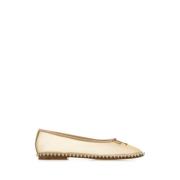 Alexander Wang Beige Mesh Lina Ballerina Skor Beige, Dam