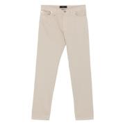 Brioni Klassiska Denim Jeans Tillverkade i Italien Beige, Herr