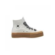 Converse Retro Suede Chunky Lace Sneakers White, Dam