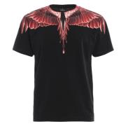 Marcelo Burlon Wings Print T-shirt Svart Black, Herr