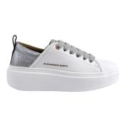 Alexander Smith Silver High Wembley Sneakers White, Dam