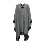 Ines De La Fressange Paris Gonzalo Poncho i linne Black, Dam