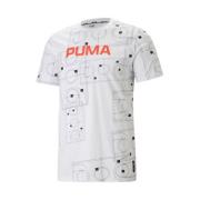 PUMA Basketboll Grafisk Bomull T-shirt White, Herr