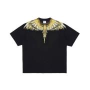 Marcelo Burlon Wings Print Crew Neck T-shirt Black, Herr