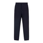 Emporio Armani Jacquard Lettering Jogger Byxor Blue, Herr