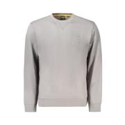 Hugo Boss Broderad Crew Neck Bomullströja Gray, Herr