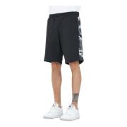 Australian Svarta sportiga shorts med kontrastband Black, Herr