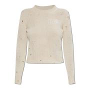 MM6 Maison Margiela Tröja med vintageeffekt Beige, Dam