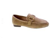 Bibi Lou Taupe Mocka Loafers med Mässingspänne Beige, Dam