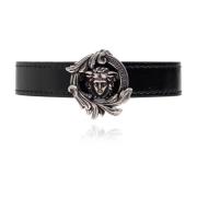 Versace Läderarmband Black, Unisex