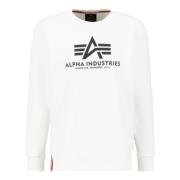 Alpha Industries Herr Sweatshirts och Hoodies Regular Fit White, Herr