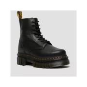 Dr. Martens Lyxigt Läder Platform Stövlar Black, Dam