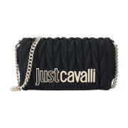 Just Cavalli Svart Quiltad Axelväska för Kvinnor Black, Dam