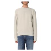 Hugo Boss Mjuk Fleece Crew Neck Sweater Beige, Herr