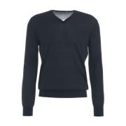 Kangra Blå Merino Pullover Stickat Aw24 Blue, Herr