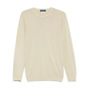 Daniele Fiesoli Beige Crew Neck Sweater Ribbed Beige, Herr