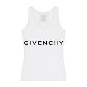 Givenchy Vit Ärmlös Tank Top White, Dam