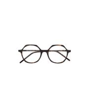 Kaleos Hexagonal Glasögon i Mörkbrunt Acetat Brown, Unisex