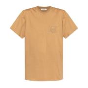 Max Mara Brun T-shirt med ribbad krage Brown, Dam