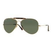 Ray-Ban Guld Klassisk Grön Solglasögon Outdoorsman II Yellow, Unisex