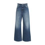 Icon Denim Blå Wide Leg Jeans Debby Blue, Dam