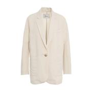 8PM Vit Blazer 'Costes' Stilren Chic White, Dam