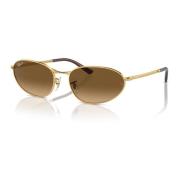 Ray-Ban Guld/Brun nyans Polariserade solglasögon Yellow, Unisex