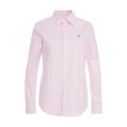 Polo Ralph Lauren Rosa Randig Slim Fit Skjorta Pink, Dam