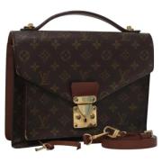 Louis Vuitton Vintage Pre-owned Canvas handvskor Brown, Dam