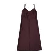 Blanca Vita Lila Silkes Slip Midi Klänning Purple, Dam