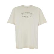 Golden Goose Vit Logo Print Crewneck T-shirt Bomull White, Herr