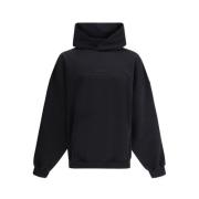 Balenciaga Oversize Hoodie med Ribbade Muddar Black, Herr