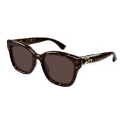 Gucci Stilren Svart Läder Axelväska Brown, Unisex