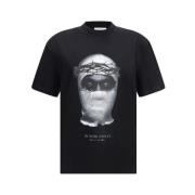 IH NOM UH NIT Kronmask Grafisk Bomull T-shirt Black, Herr