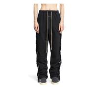 Fear Of God Svarta Fringe Sweatpants med Präglat Logotyp Black, Herr