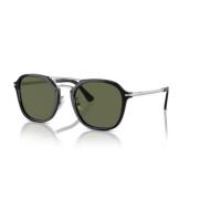 Persol Klassiska solglasögon med svarta bågar Black, Unisex