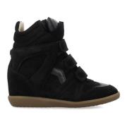 Isabel Marant Svart Mocka High Top Sneakers Black, Dam