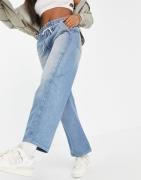 G-Star – Lintel – Blå slouchy dad jeans med hög midja och skosnöre i m...