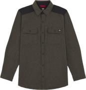 Men's Performance Heavy Flannel Check Shirt Miltary Green/Black